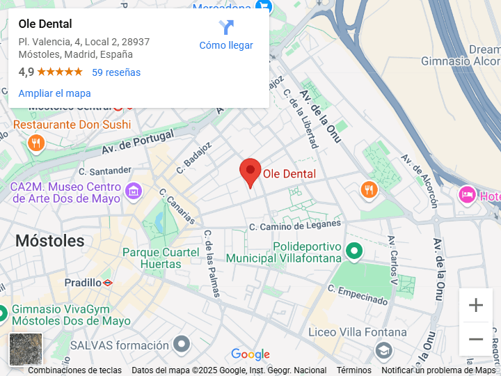 Mapa estático de la ubicación de Olé Dental